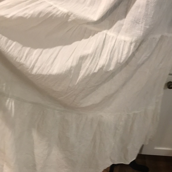 Madewell Caftan Dress Womens Medium White Laura Sheer Tiered Whimsigoth Fairy - Picture 3 of 11